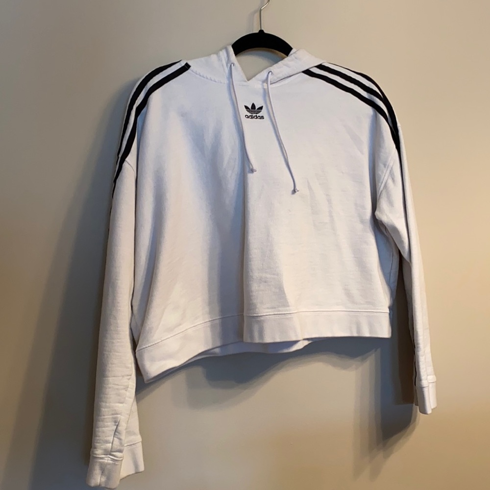 Large adidas cropped sweatshirt